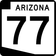 Official Arizona State Route 77 highway marker shield